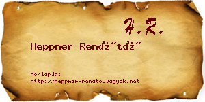 Heppner Renátó névjegykártya